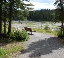 Bench and Mountains